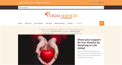 Desktop Screenshot of legalservicesalabama.org