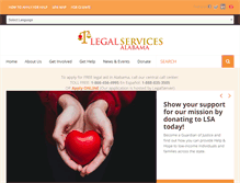 Tablet Screenshot of legalservicesalabama.org